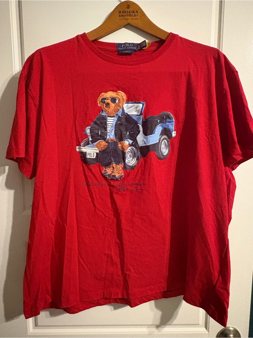 Polo Ralph Lauren Polo Bear Jeep Graphic T-Shirt Men’s XL Red Vintage